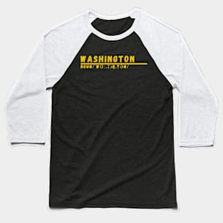 Word Washington Baseball T-Shirt